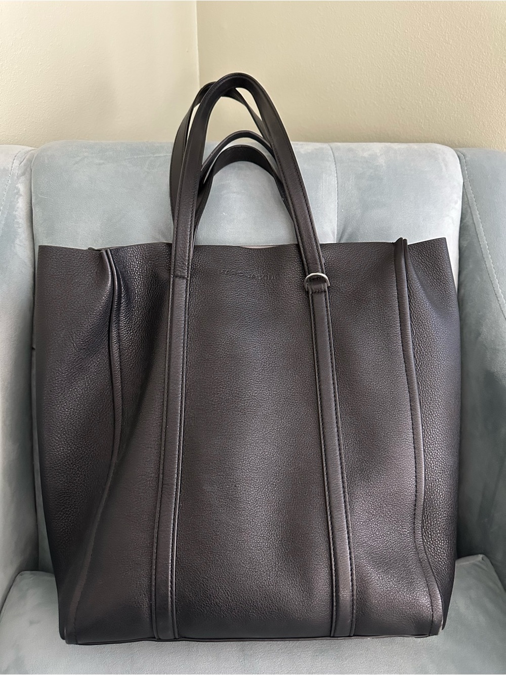 Marc Jacobs Large Black Leather Tote